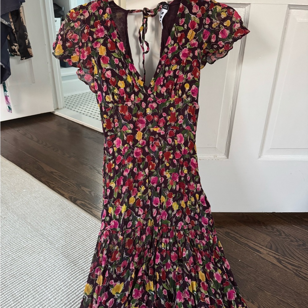 RIXO Multicolor Floral Maxi Dress